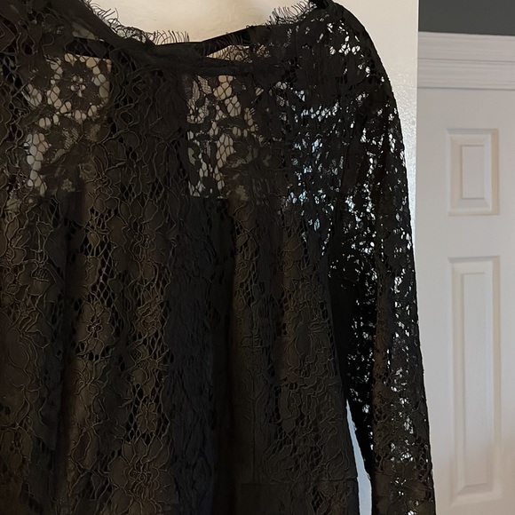 Black lace JCrew dress. Worn once, in perfect condition! - Picture 2 of 6